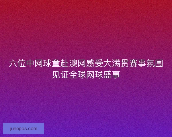 六位中网球童赴澳网感受大满贯赛事氛围见证全球网球盛事